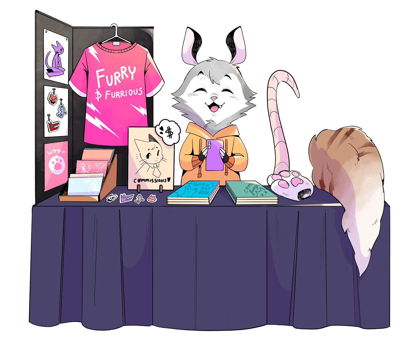 Example setup for the Dealers Den - Table